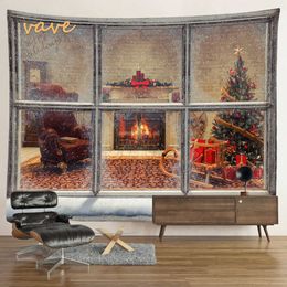 Tapestries Christmas Tree Decoration Tapestry Wall Hanging Hippie Cloth Fabric Large Tapestry Aesthetic Decorative Home Room Decor