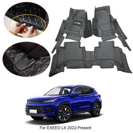 3D Full Surround Car Floor Mat For EXEED LX 2022 2023 2024 2025 Liner Foot Pads PU Leather Waterproof Carpet Auto Accessories