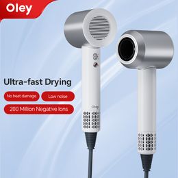 Hair Dryers Oley Highspeed Dryer 900W Lightweight Powerful Brushless Motor Low Noise Quick Negative Ionic Blow 230812