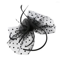 Bandanas Lace Flower Hat Party Headwear Carnival Fascinator Mesh Hair Hoops Headbands HatHair