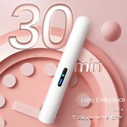 Mini Wireless Charging Portable USB Clamp Bangs Curling And Straightening Dual-purpose Small Hair Straightener