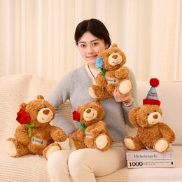 Wholesale cute bear plush toys children's game playmate Valentine's Day gift room decoration