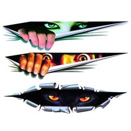 Car Auto 3D Creative Sticker Modified Decal Eyes Peeking Monster Waterproof Stickers For Home Motorcycle Anti Scratch Decals R230812