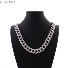 Wholesale New Heavy Moissanite Diamonds Cuban Link 14K Gold Plated Hip Hop Chain Necklace Jewellery For Men