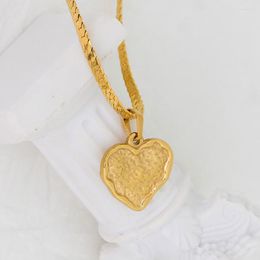 Pendant Necklaces 316l Stainless Steel Heart Shape 2023 Statement Simple Gold Colour Neck Jewellery Women Gift