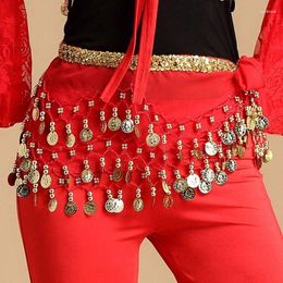 Stage Wear Belly Dance Practise Gold Coin Waist Chain Beginner Square Hip Scarf Performance Belt