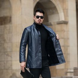 Men's Jackets Mens Leather Suit Jacket Slim Fit Coat Fashion Streetwear Business Casual Blazer Pu Male Outerwear A03 230812