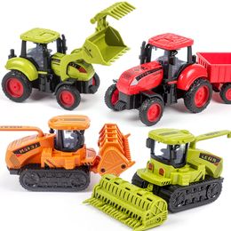 Diecast Model Tractor Inertia Car Transport Harvester Model Baby Car Boy Toy Engineering Car Children's Educational Toys 230811