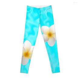 Active Pants Lilo And Nani Inspired White Plumeria Hawaiian Flowers Leggings Sportswear Sport Shoes Women Sports