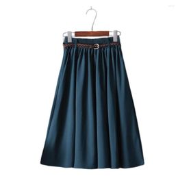 Skirts Versatile Beautiful Solid Colour Lady Skirt Polyester Women Skin-touching Streetwear