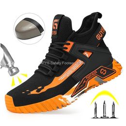 Boots Fashion Safety Shoes for Work High Top Steel Toe Anti Smash Men AntiStab Mens Quality Footwear 230812