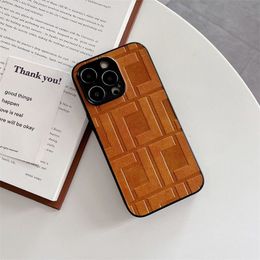 Designer Phone Case Men Leather Surface IPhone 14 Pro Max Cases 13 12 11 X Xs Plus Xr F Letters Phonecase Cover Shell Protect Lens 238124C