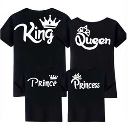 가족 일치 의상 패션 킹 퀸 가족 어울리는 옷 가족 모양 셔츠 엄마와 아버지 아들 어머니 딸면 의상