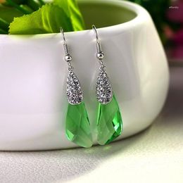 Dangle Earrings ER-00014 2023 In Korean Fashion Crystal Jewerly Wedding Gift Silver Plated Drop Earring For Women Accessories