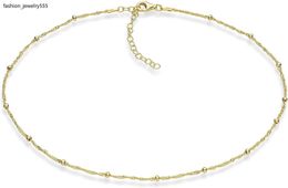 Strands Strings Miabella 18K gold over 925 sterling silver Italian sparkling mirror chain necklace suitable for women and girls made in Italy