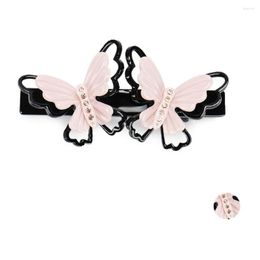 Hair Clips Hollow Design Butterfly Clip Barrettes For Women Girls Cellulose Acetate Accessory Ornament Jewellery Holder