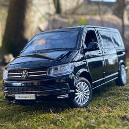 Diecast Model 1 32 Volkswagen Multivan VAN MPV Alloy Car Die Cast Toy Car Model Sound and Light Children's Toy Collectibles Birthday gift 230811