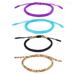 Link Bracelets Charm 6 Colours Rope Bracelet Women Handmade Knots Braided Bangles Friendship Fashion Accessories Jewelry Girls Gift