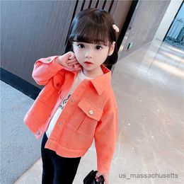 Jackets 2023 Spring autumn new Baby Girls Boys Denim Coats Jackets Fashion Kids Children Tops Clothes Overcoats R230812