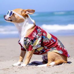 Dog Shirts Clothes Summer Beach Clothes Vest Pet Clothing Floral T-Shirt Hawaiian For Small Large Cat Dog Chihuahua HKD230812