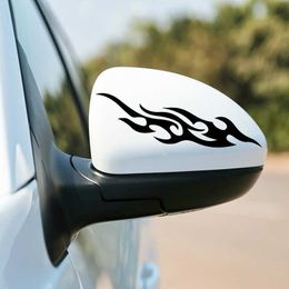 2pcs Car Rearview Mirror Stickers Auto Motorcycle Body Helmet Flame Decals Decoration Sticke Waterproof Film 18cm R230812