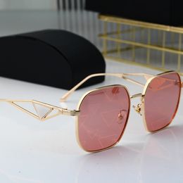 Luxury designer Brand Square Polarized Sunglasses for Women Men Full Rim UV400 Classic Metal Sun Glasses Designer Style With Box 042