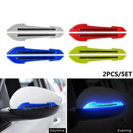 2PCS Car Bumper Strips Safety Warning Mark Styling Auto Exterior Accessories Door Leaf Board Reflective Stickers R230812