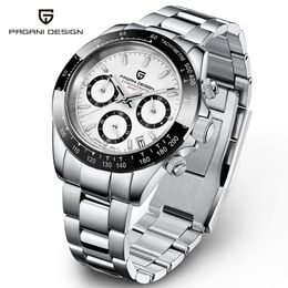 Wristwatches PAGANI Design Top Brand Men's Sports Quartz Watches Sapphire Stainless Steel Waterproof Chronograph Luxury Reloj Hombre 230811