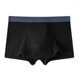 Underpants 4 Pcs Stylish Male Boxers Slim Fit Boxer Briefs Mid Waist Daily Wear Colour Matching