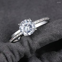 Wedding Rings & Engagement Ring Made With Cubic Zirconia White Gold Color Jewelry As Chirstmas Gift DWR486