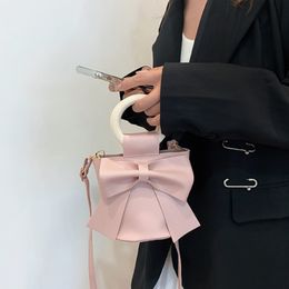 Evening Bags Fashion Women's Clutch Purse Handbags Summer Pink Bowknot Female Underarm Bags Sweet Girl's Small Square Shoulder Messenger Bag 230812
