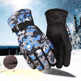 Sports Gloves Men Skiing Waterproof Winter Warm Hands Snowboard Thermal Motorcycle Riding cycling sports thicken Snow 230811