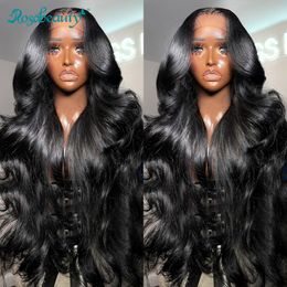 Synthetic s Rosabeauty HD 13X6 Transparent Body Wave Lace Frontal 13X4 Front Human Hair 5X5 Ready To Wear Go Glueless 250 Density 230811