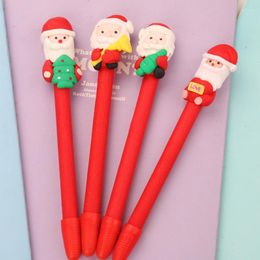 24PCS/lot Cartoon Christmas Small Gifts Cute Santa Claus Snowman Ballpoint Pen Stationery Novelty Pens For Writing