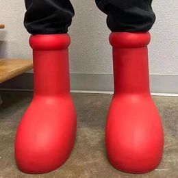 MSCHF Big boy Red Boots Astro Boy Boots Fashion Oversized Rubber Outdoor Waterproof Rain Boots Size 36-45