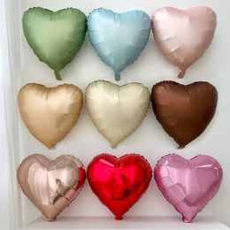 Decoration 3/5pcs18inch Heart Foil Balloons Vintage Pink Green Heart Balloons for Adult Kids Birthday Wedding Decoration DIY Supplies