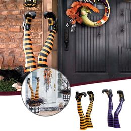 Other Event Party Supplies Halloween Evil Witch Legs Props Upside Down Wizard Feet with Boots Ornament Yard DIY Decoration for Yard Courtyard Lawn Supplies 230811