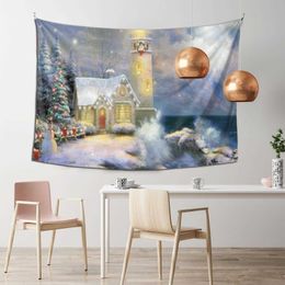 Tapestries Christmas tapestry decoration home decoration Christmas large background cloth decoration beautiful room decoration