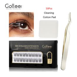 False Eyelashes Gollee Eyelash Glue 3s Fast dry Selfgrafting 10pcs LintFree Paper Cotton Wipes Starter kit Salon 230811