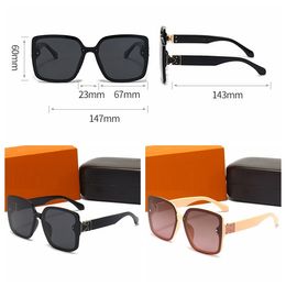 Luxury mens sunglasses designer Womens Beach sun glasses De Soleil UV400 Inch Large Lens 5 Colors Available Top Quality 6108 with box