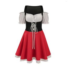 Casual Dresses Women's Beer Clothes German Festival Carnival Bar Girl Ringer Dress Summer Maxi For Women Skater