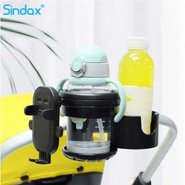 Stroller Parts Accessories 3-in-1 Baby Stroller Cup Holder Phone Support 360 Rotation Universal Baby Accessories For Outdoor Pushchair Carriage Organisers 230812