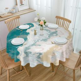 Table Cloth Beach Bohemian Gradient Waterproof Tablecloth Tea Decoration Round Cover For Kitchen Wedding Home Dining Room