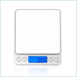 Weighing Scales Electronic Digital Display Scale 500G/0.01G 1000G/0.1G 2000G/0.1G 3000G/0.1G Kitchen Jewellery Weight Drop Delivery Of Dhysx