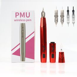 Tattoo Machine Dual Head Tattoo and PMU Pen Wireless Tattoo Machine Pen Permanent Makeup Machine For Body Art Eyebrow Semi-permanent Makeup 230811