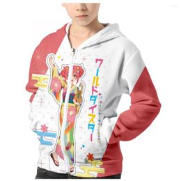 Women's Hoodies World Dai Star Zip-up Sweatshirt HighStreet Zipper Hooded Clothes