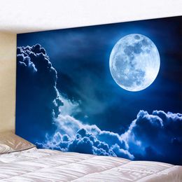 Tapestries Beach moon night sky background home decor tapestry Hippie Decor bedroom sheet beach towel yoga mat