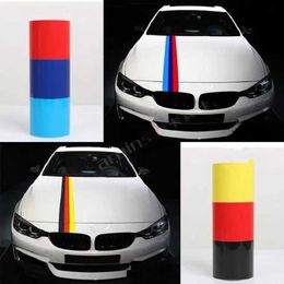 Stickers 5m Car M Color Stripes Rally Side Hood Racing Motorsport Vinyl Decal Sticker Strip Bumper Engine Cover For BMW R230812