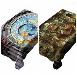 Table Cloth Mediaeval Prague Astronomical Clock And Steampunk Mechanical Watch Digital Tablecloth By Ho Me Lili For Tabletop Decor