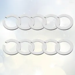 Candle Holders 10Pc E27 Convert To E14 Lampshade Lamp Light Fix Ring Adapter Washer Transverter Shade Retaining (White)